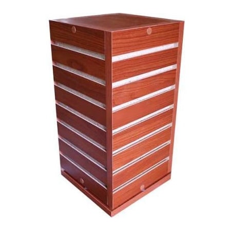 Windmill Slatwall Products Slatwall Counter Top Cube Display Fixture-Cherry with Spinner Base CTC-DS-Cherry